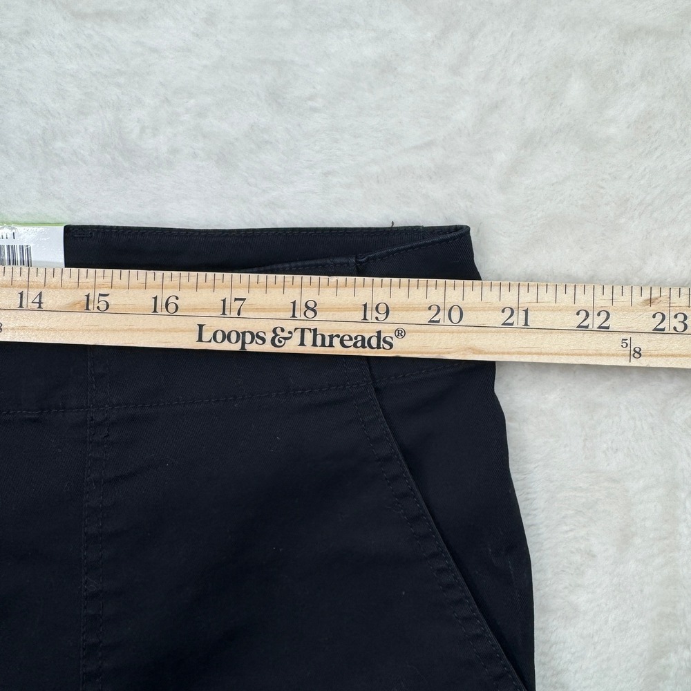 NWT INC International Concepts Pants Womens 18W Black Brit I‎ Wide Crop Button - Picture 4 of 13